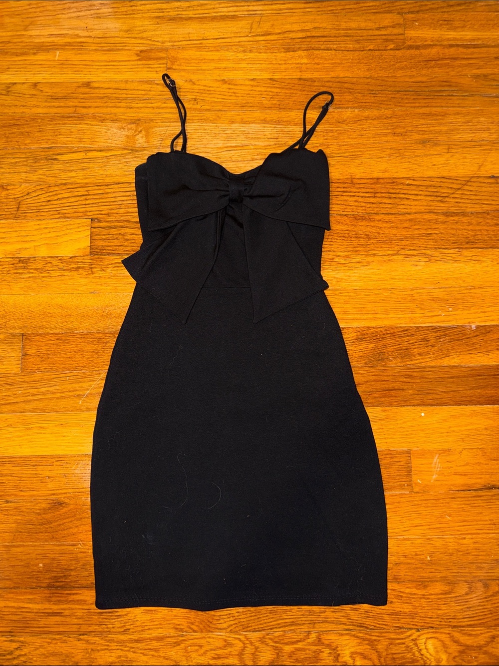 Lulu's Black Bow-Front Mini Dress